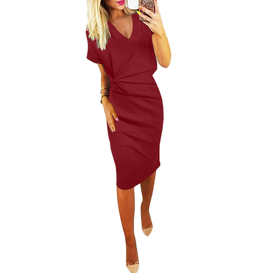 Women's v-neck tight dress