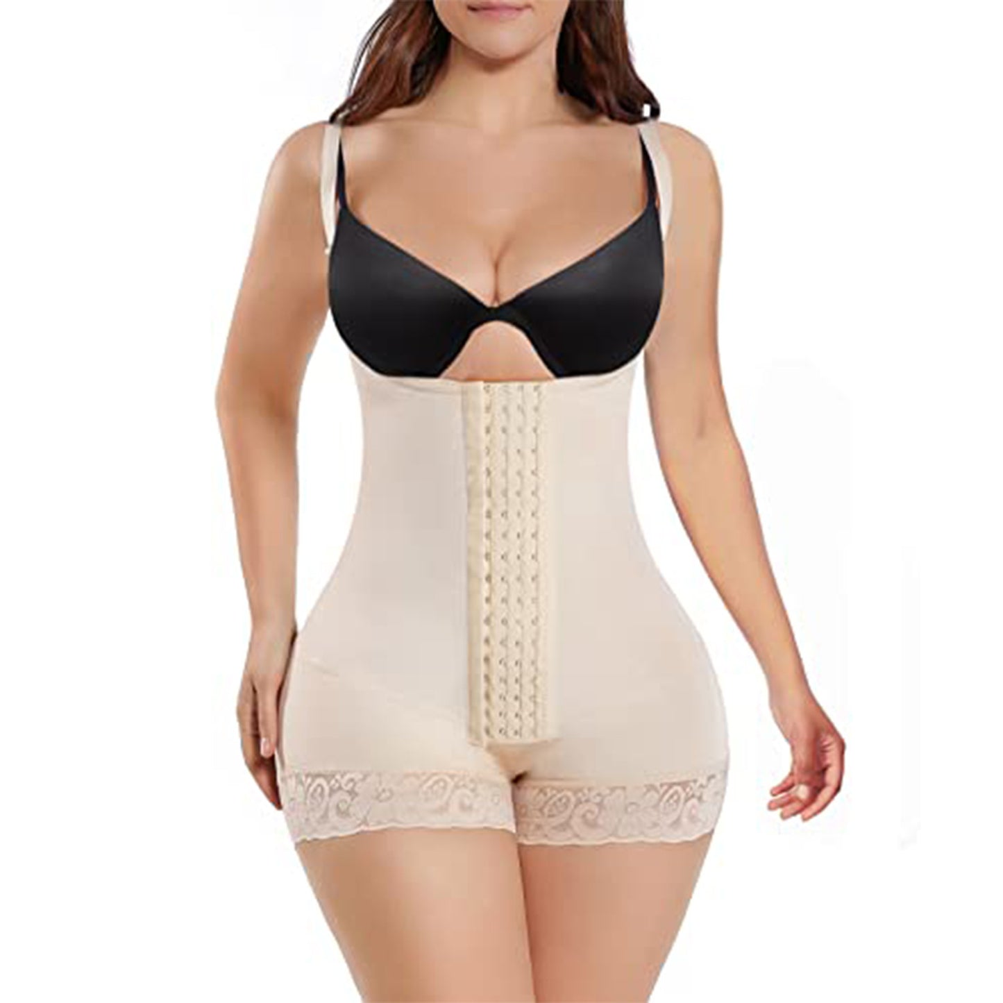 7206 Four-breasted Mesh Tummy Control Body Suit