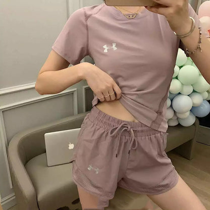 Yoga Fast Dry Exercise Short Sleeve Woman