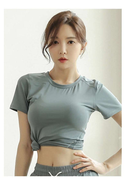 Yoga Fast Dry Exercise Short Sleeve Woman