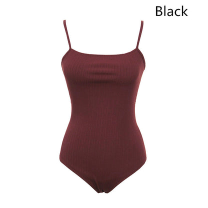 Bandeau Black Backless Triangle One-piece Bikini