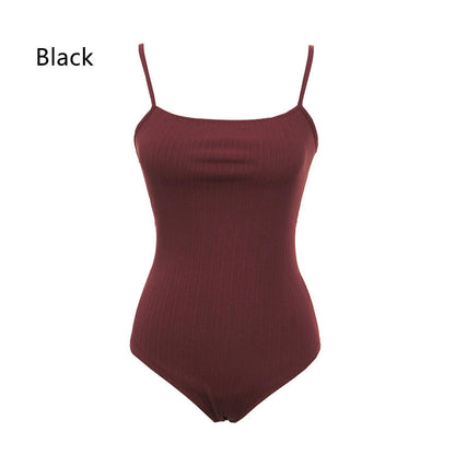 Bandeau Black Backless Triangle One-piece Bikini