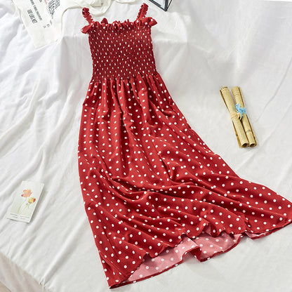 Bandeau ruffled camisole dress