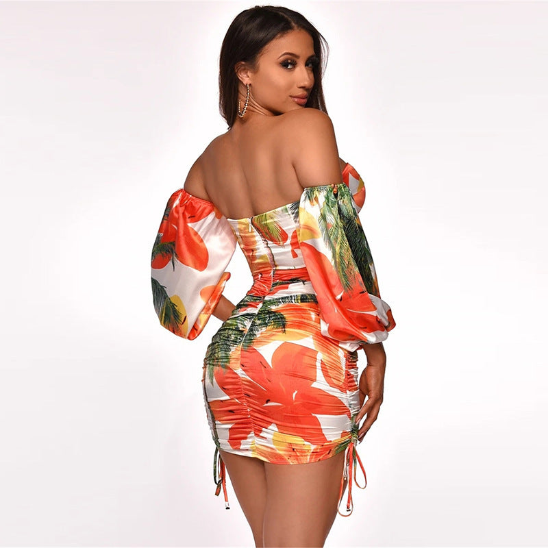 Bandeau strapless bag hip dress