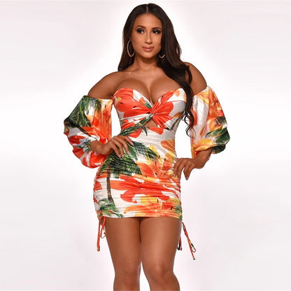 Bandeau strapless bag hip dress