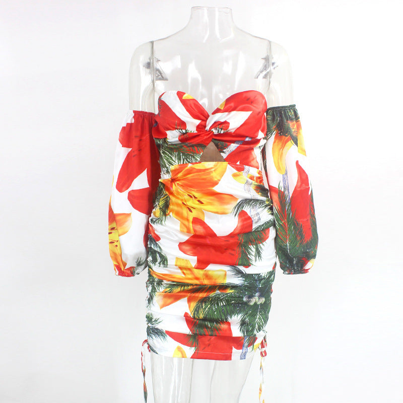 Bandeau strapless bag hip dress