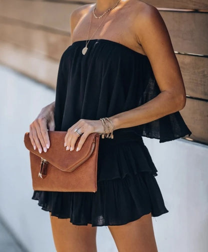 Bandeau ruffled jumpsuit