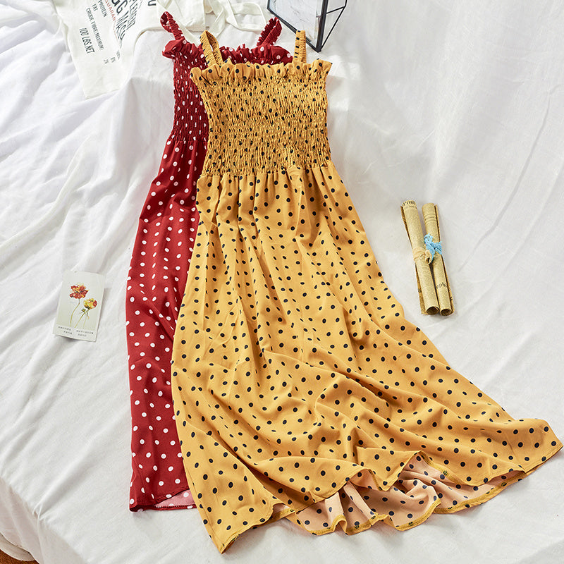 Bandeau ruffled camisole dress