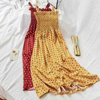 Bandeau ruffled camisole dress