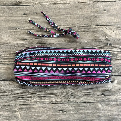 Bandeau printed bikini split swimsuit