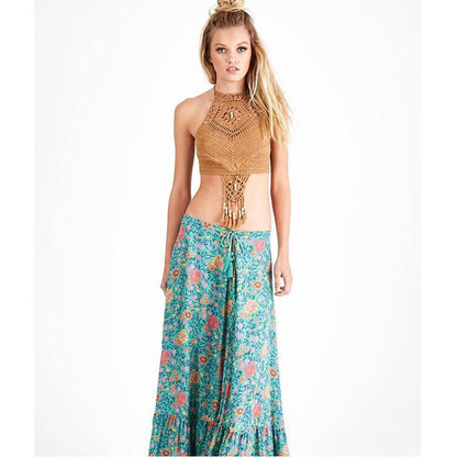 2021 Europe and the United States new woman swimsuit set, beach sunshine bath, foreign trade Crochet Crochet tassel bikini