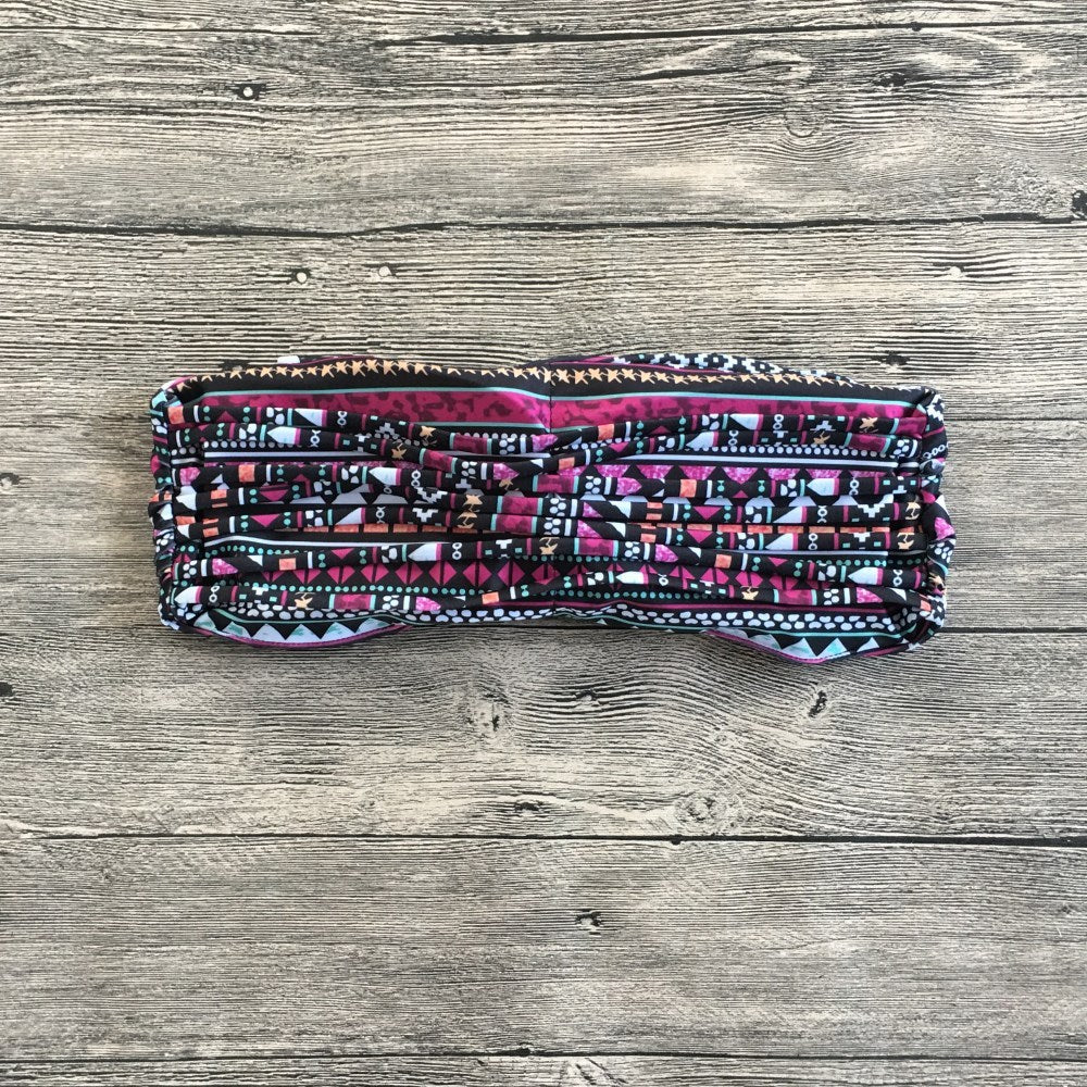 Bandeau printed bikini split swimsuit