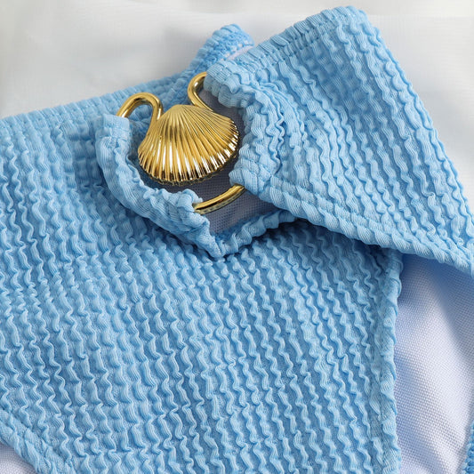 Europe And The United States Sexy Bralette Shell Bikini Swimsuit