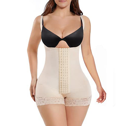 7206 Four-breasted Mesh Tummy Control Body Suit