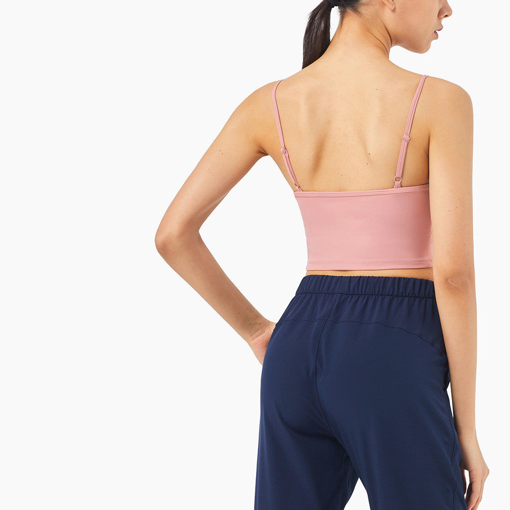 Adjustable Straps Fake Two Piece Push Up Yoga Camisole