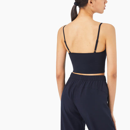 Adjustable Straps Fake Two Piece Push Up Yoga Camisole