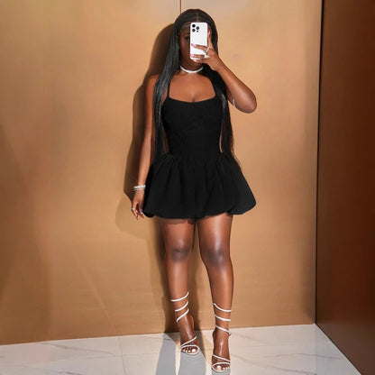 Bandeau One-shoulder Sexy Suspenders Fashion Female Dress