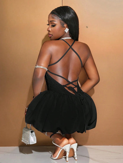 Bandeau One-shoulder Sexy Suspenders Fashion Female Dress