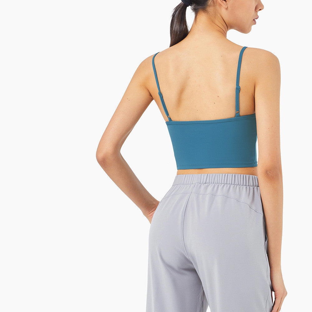 Adjustable Straps Fake Two Piece Push Up Yoga Camisole